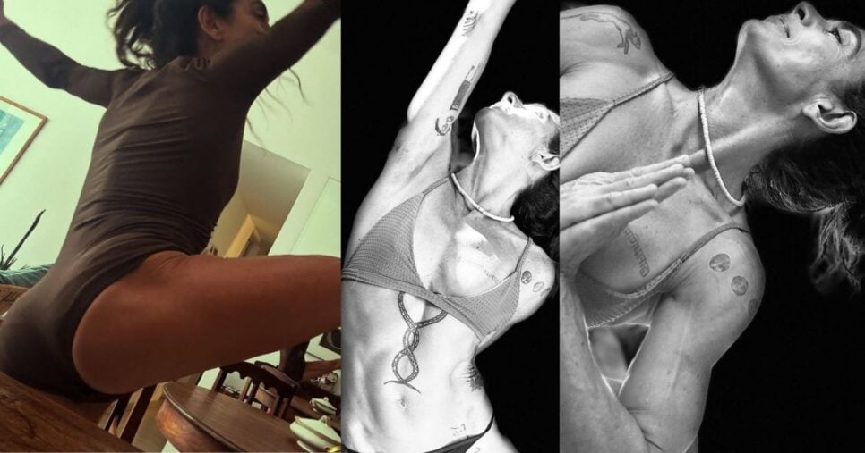 Carol Machado em cliques mostrando suas habilidades do corpo na dança e yoga (Foto Reprodução/Instagram/@machado.carol)