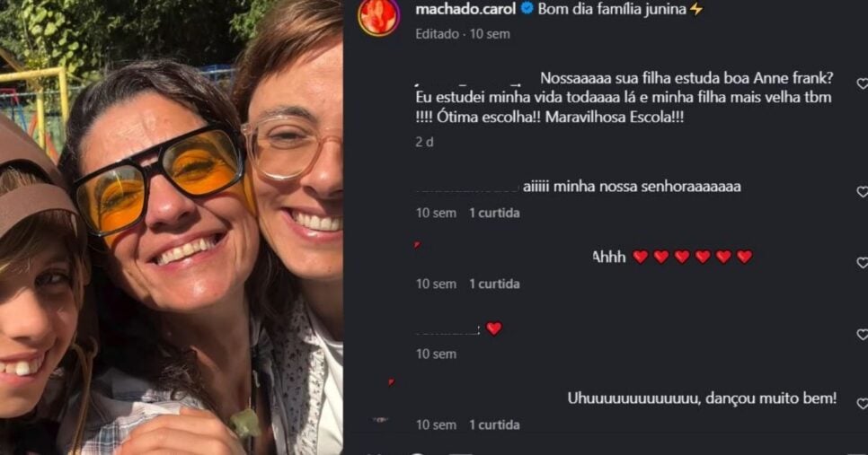 Carol Machado e a ex possuem um bom relacionamento (Foto Reprodução/Instagram/@machado.carol)