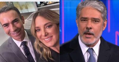 César Tralli, Ticiane Pinheiro e William Bonner (Fotos: Reproduções / Instagram / Jornal Nacional / Globo)
