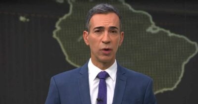 César Tralli no Jornal Hoje (Foto: Reprodução / Globo)