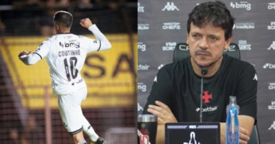 Coutinho e Fernando Diniz no Vasco (Foto: Instagram/ YouTube)