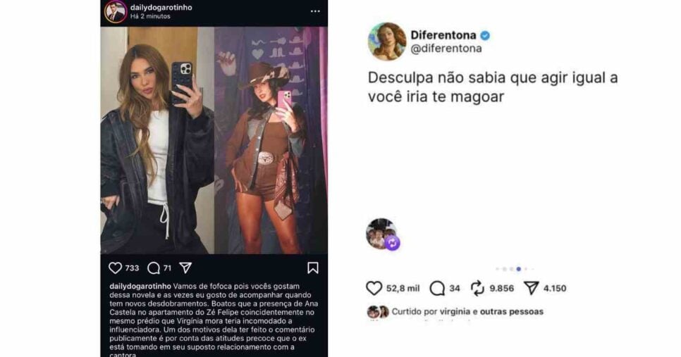Curtida de Virginia Fonseca (Fotos: Reproduções / Instagram)