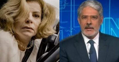 Debora Bloch como Odete em Vale Tudo e William Bonner no Jornal Nacional (Fotos: Reproduções / Globo)