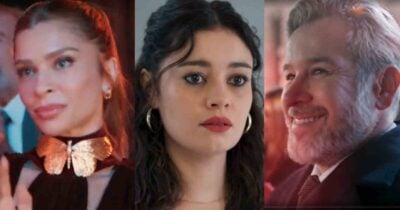 Grazi Massafera, Sophie Charlotte e Murilo Benício em Três Graças (Fotos: Reproduções / Globo)