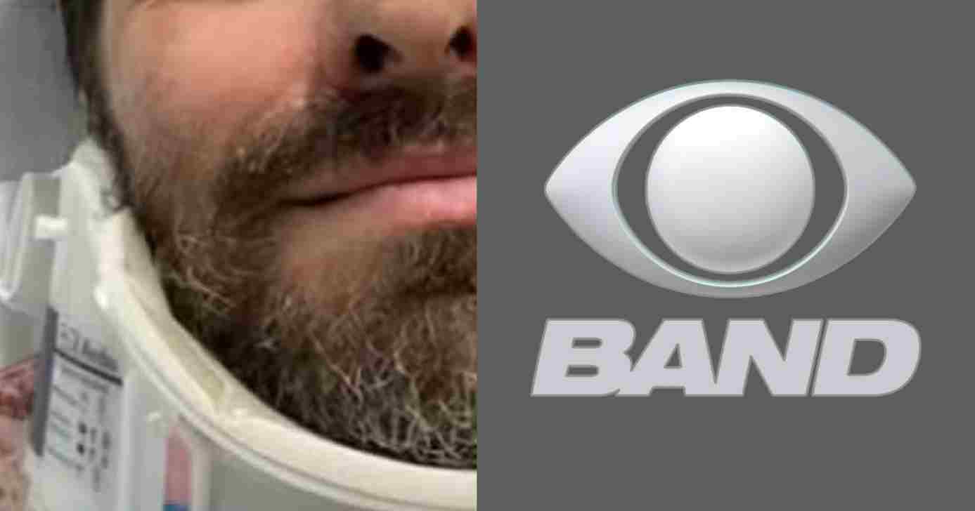 Famoso e logo da Band (Fotos: Reproduções / Instagram / Band)