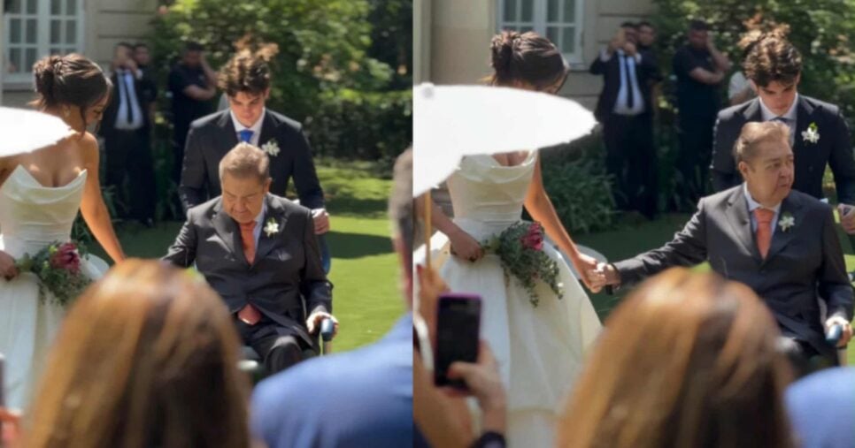 Faustão esteve no casamento de sua filha mais velha, Lara Silva  • Instagram/João Silva