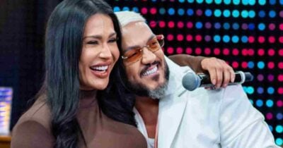 Gracyanne Barbosa e Belo no Domingão (Foto: Reprodução / Globo)
