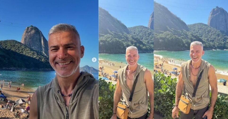 Leonardo Vieira em visita ao Rio de Janeiro (Foto Reprodução/Montagem/Instagram @Leonardo Vieira)