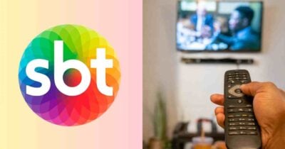 Logo SBT e pessoa assistindo televisão (Fotos: Reproduções / SBT / Canva)