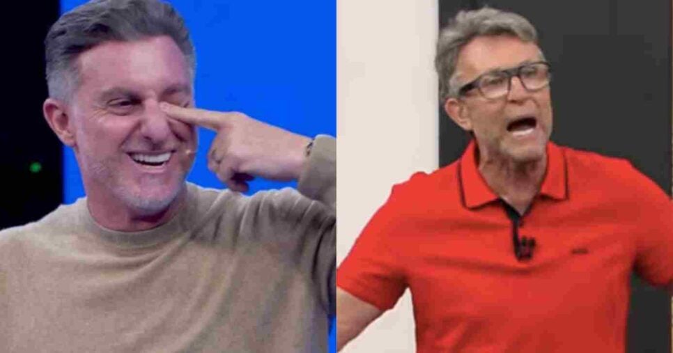 Luciano Huck no Domingão e Neto no Apito Final (Fotos: Reproduções / Globo / Band)