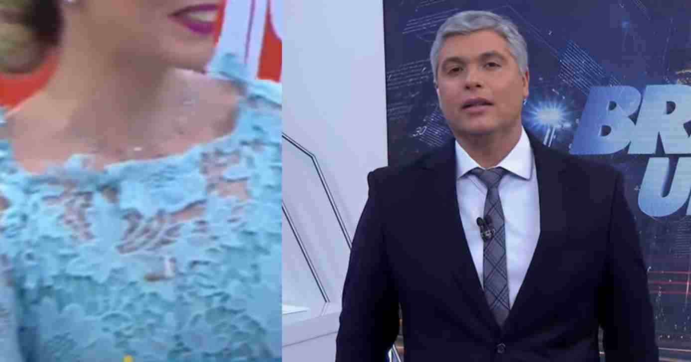 Melany Bessa e Joel Datena (Fotos: Reproduções / Band)