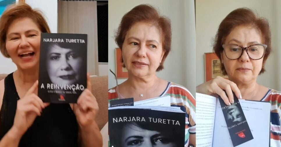 Narjara Turetta chegou a lançar um livro sobre a sua trajetória (Foto Reprodução/Montagem/ Tv Foco/ Lennita/Instagram@NajaraTuretta Oficial/)