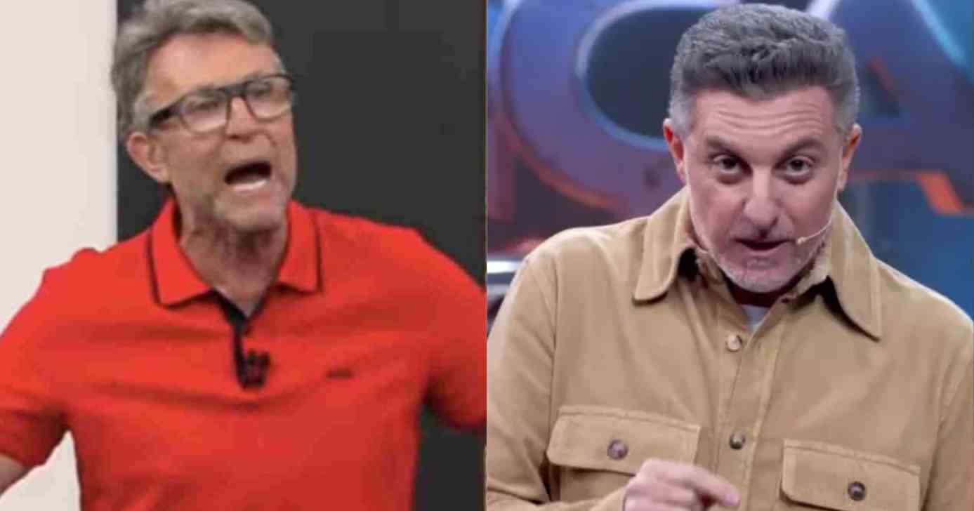 Neto no Apito Final e Luciano Huck no Domingão (Fotos: Reproduções / Band / Globo)