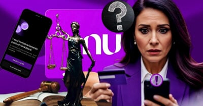 Saiba o que fazer quando o sistema de fintechs como o Nubank cair (Foto Reprodução/Montagem/Lennita/Tv Foco/Nubank/GMN/Mensagem do app)