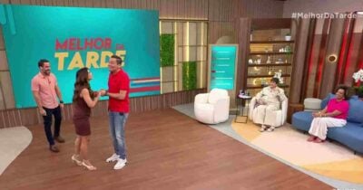 Pâmela Lucciola, JP Vergueiro, Márcia Sensitiva, Léo Dias e Regina Dourado no Melhor da Tarde (Foto: Reprodução / Band)