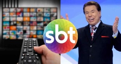 Pessoa assistindo televisão, logo SBT e Silvio Santos (Fotos: Reproduções / Canva / SBT)