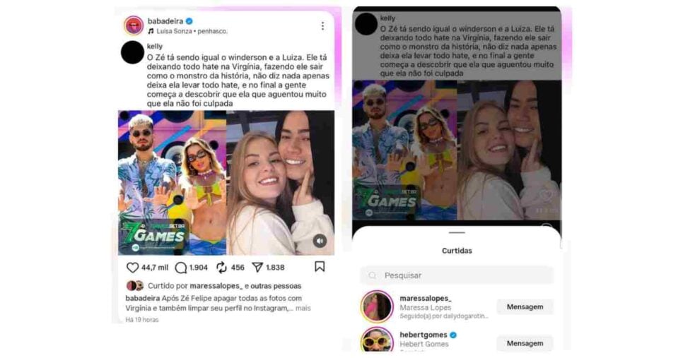 Publicação envolvendo Zé Felipe (Foto: Reprodução / Instagram)