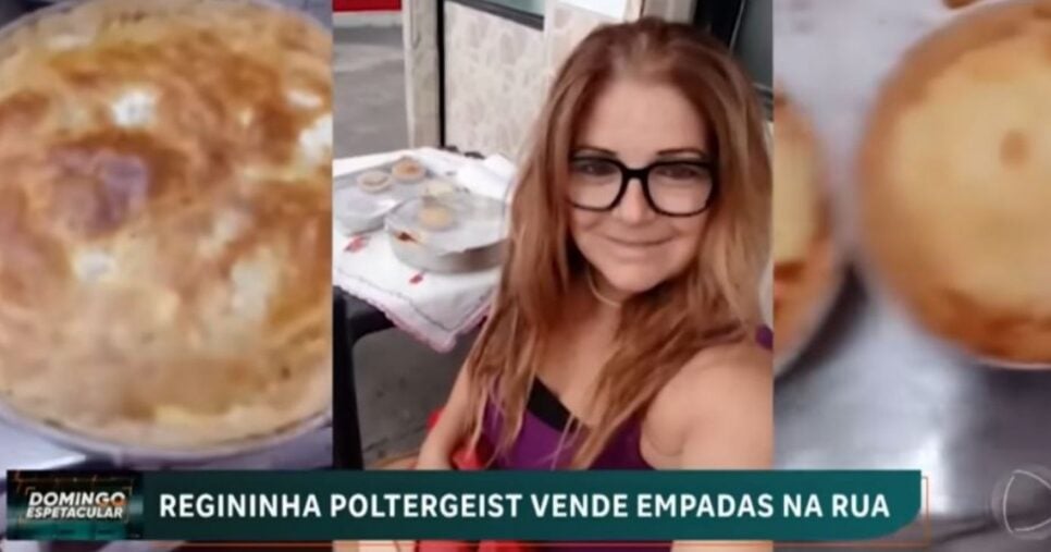 Regininha Poltergeist chegou a vender empadas para viver (Foto Reprodução/Youtube/Record)