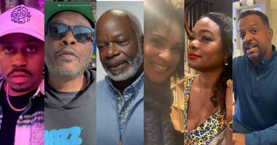 Ross Bagley, Jeffrey Townes, Joseph Marcell, Karyn Parsons, Tatyana Ali e Alfonso Ribeiro (Fotos: Reproduções / Instagram / Warner Bros, HBO Max)