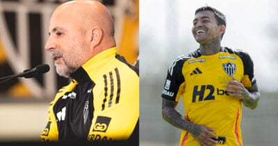 Sampaoli e Dudu no Atlético-MG (Foto: Reprodução - Instagram)