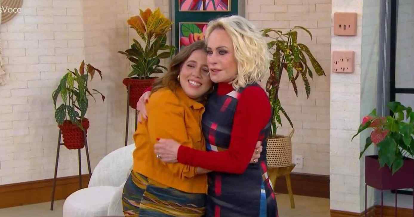 Tati Machado e Ana Maria no Mais Você (Foto: Reprodução / Globo)