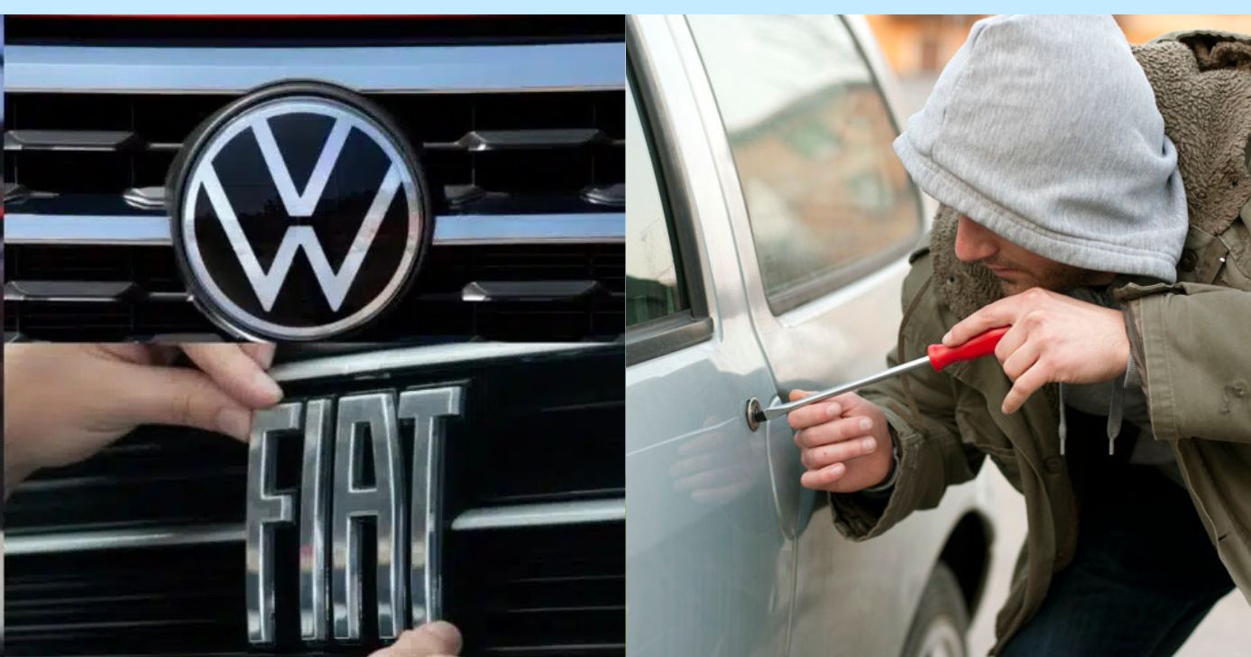 Carros da Fiat e Volks precisam saber que são os mais roubados - Foto: Montagem
