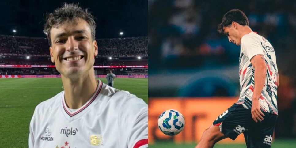 Dinenno marcou o primeiro gol com a camisa do São Paulo (Reprodução: Instagram)
