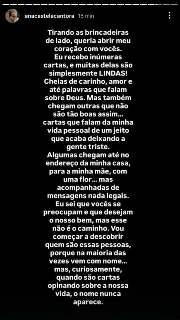 Cantora desabafou após ataques a sua vida pessoal (Foto: Reprodução/ Instagram)