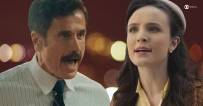 Ernesto e Estela em Êta Mundo Melhor! (Foto: Reprodução / Globo / Montagem TV Foco)