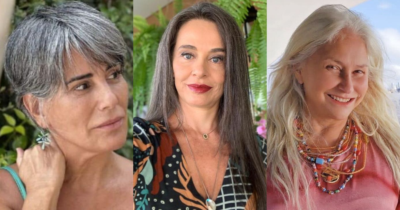 Famosas que assumiram os fios brancos e rejuvenesceram - Foto: Montagem