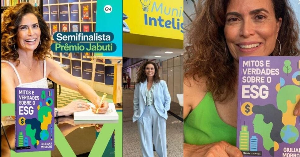 Giuliana decidiu seguir um caminho voltado à sustentabilidade corporativa e lançou seu livro "Mitos e Verdades sobre o ESG" (Foto Reprodução/Montagem/TV Foco/Instagram @giulianamorrone)