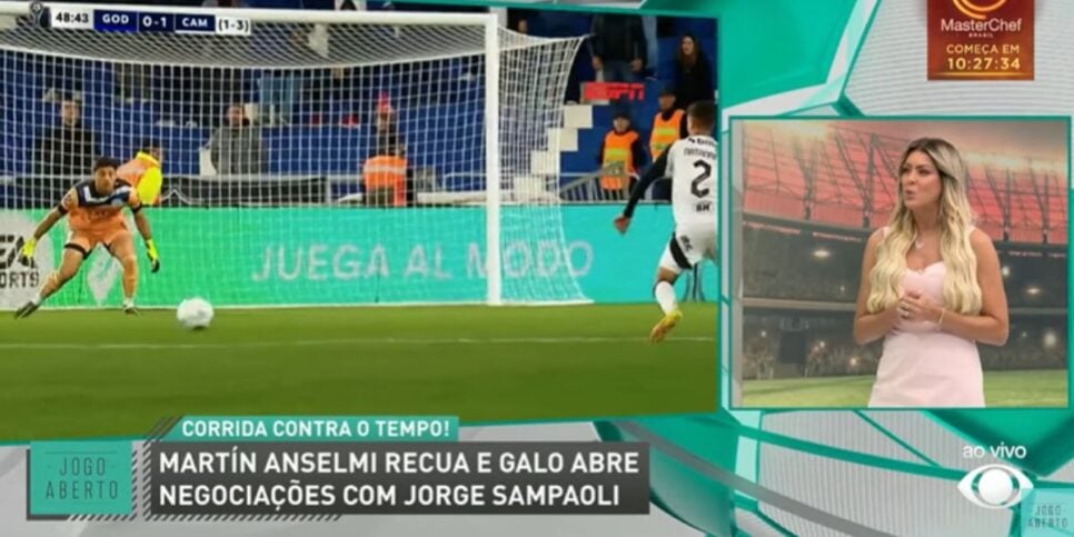 Renata Fan comentando sobre a situação do Galo (Reprodução: Band)