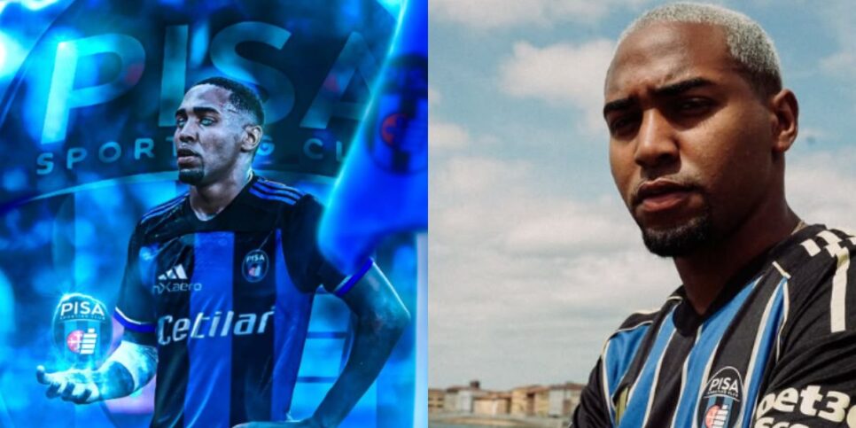 Lorran anunciado pelo Pisa, da Itália (Reprodução: Instagram)