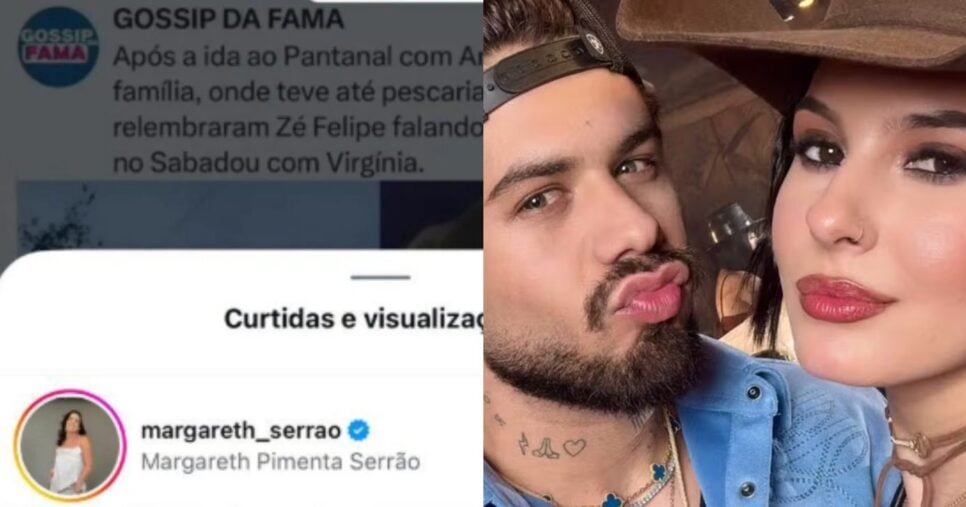 Mãe de Virginia Fonseca reage Zé Felipe e Ana Castela juntos - Foto: Instagram