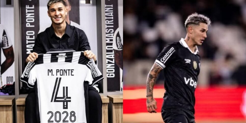Mateo Ponte renovou com o Botafogo até 2028 (Reprodução: Instagram)