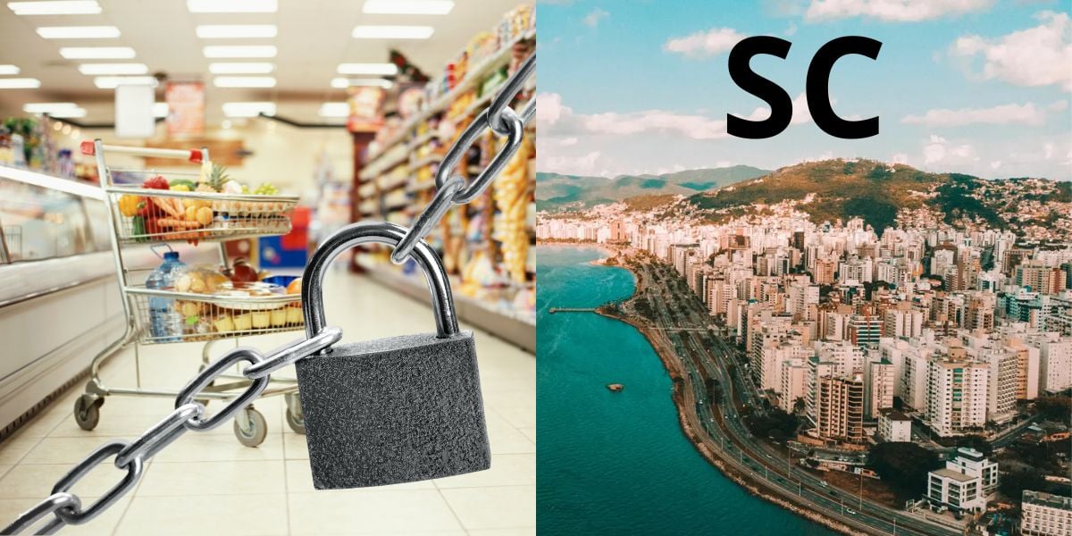 Fechamento de supermercado amado em Santa Catarina (Reprodução: Montagem TV Foco)