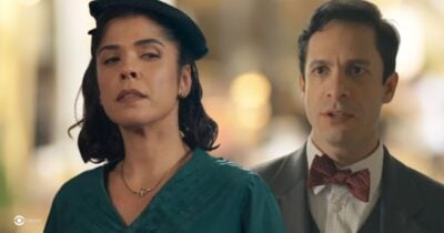 Olga e Celso em Êta Mundo Melhor! (Foto: Reprodução / Globo / Montagem TV Foco)