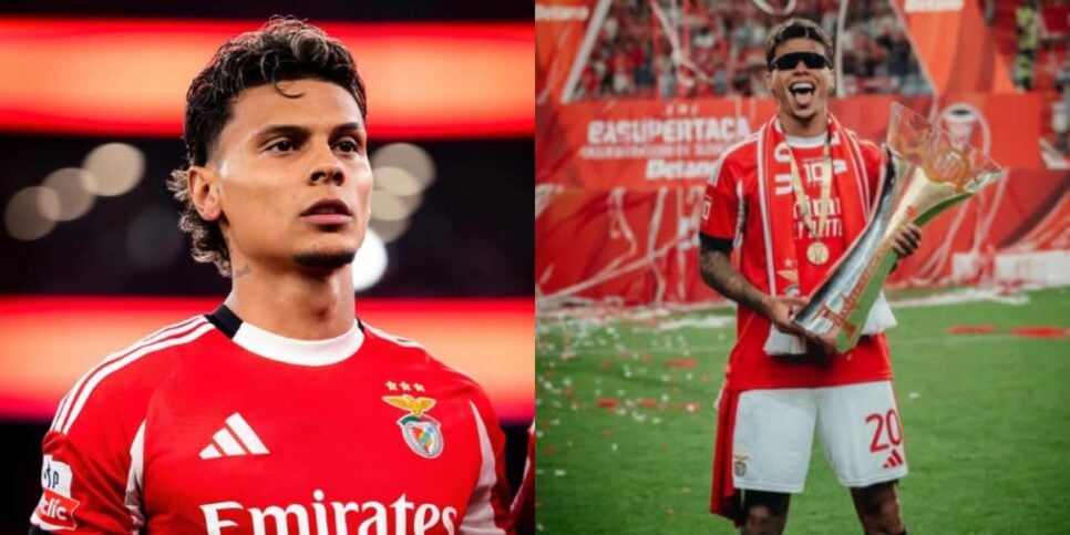 Richard Ríos defende a camisa do Benfica (Reprodução: Instagram)
