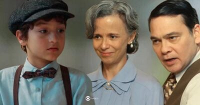 Samir (Davi Malizia), Marilda (Dani Barros) e Aderbal (Cláudio Gabriel) em Êta Mundo Melhor!