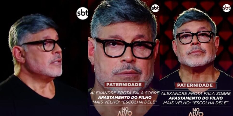 Frota falando do filho mais velho em 'No Alvo' (Reprodução: SBT)