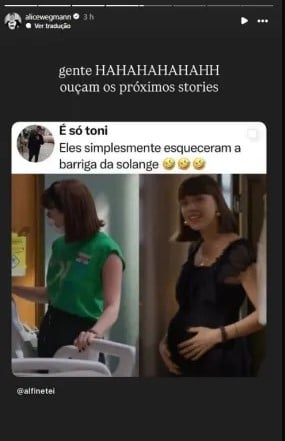 Alice Wegmann se manifestou nas redes sociais (Foto: Reprodução / Instagram)
