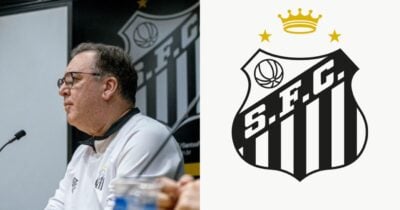 Santos age na surdina e comunica Teixeira sobre nova SAF em 2026 - Montagem/TV FOCO