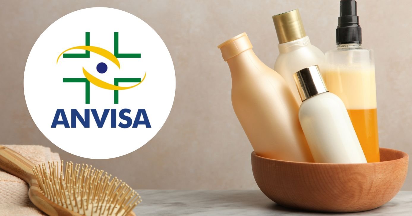 Anvisa e ilustração de shampoo (Fotos: Reproduções / Canva / Internet)