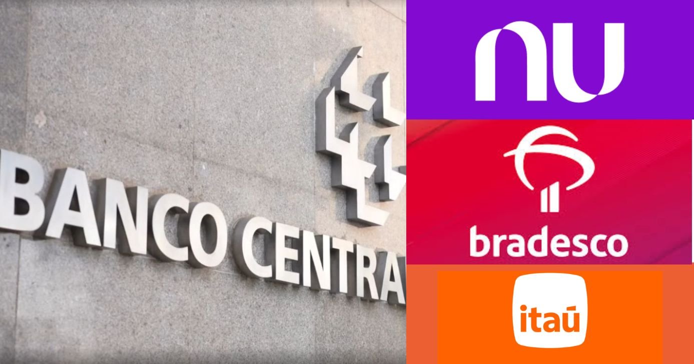 Banco Central, Nubank, Bradesco e Itaú (Fotos: Reproduções / Globo / Internet)