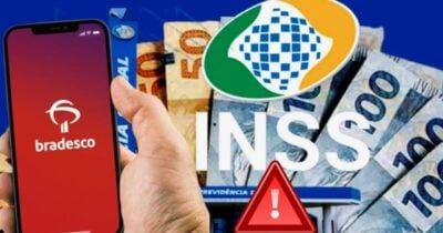 Bradesco oferece vantagens exclusivas para aposentados do INSS (Foto Reprodução/Montagem/Lennita/Tv Foco/Canva/Bradesco/INSS)