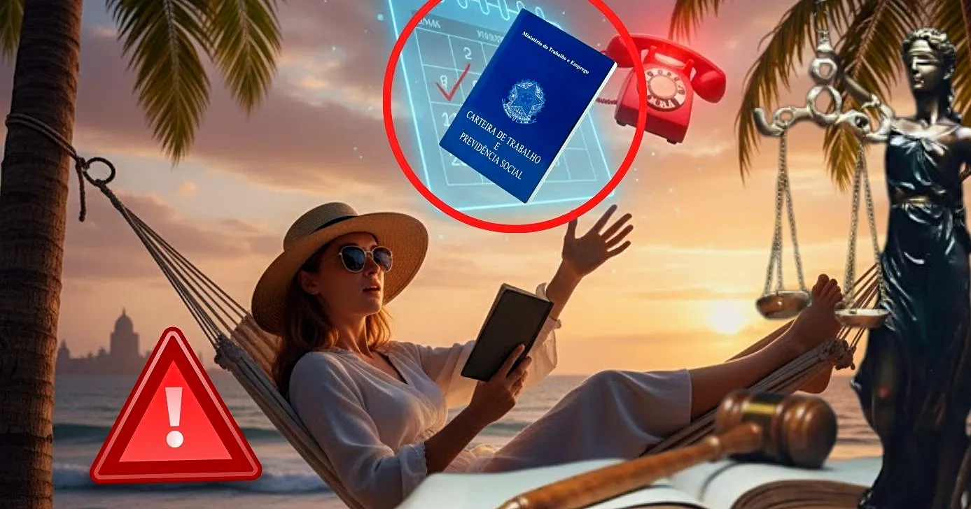 Saiba quando trabalhadores podem ter as férias interrompidas (Foto Reprodução/Montagem/TV Foco/Canva/Lennita/GMN)