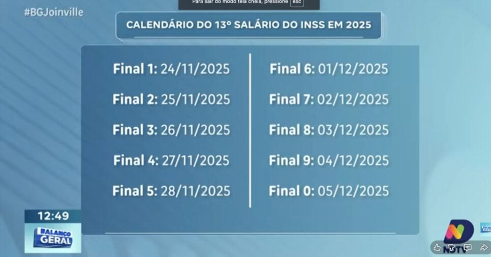 Calendário de pagamento 13º salário (Foto: Reprodução / Record)
