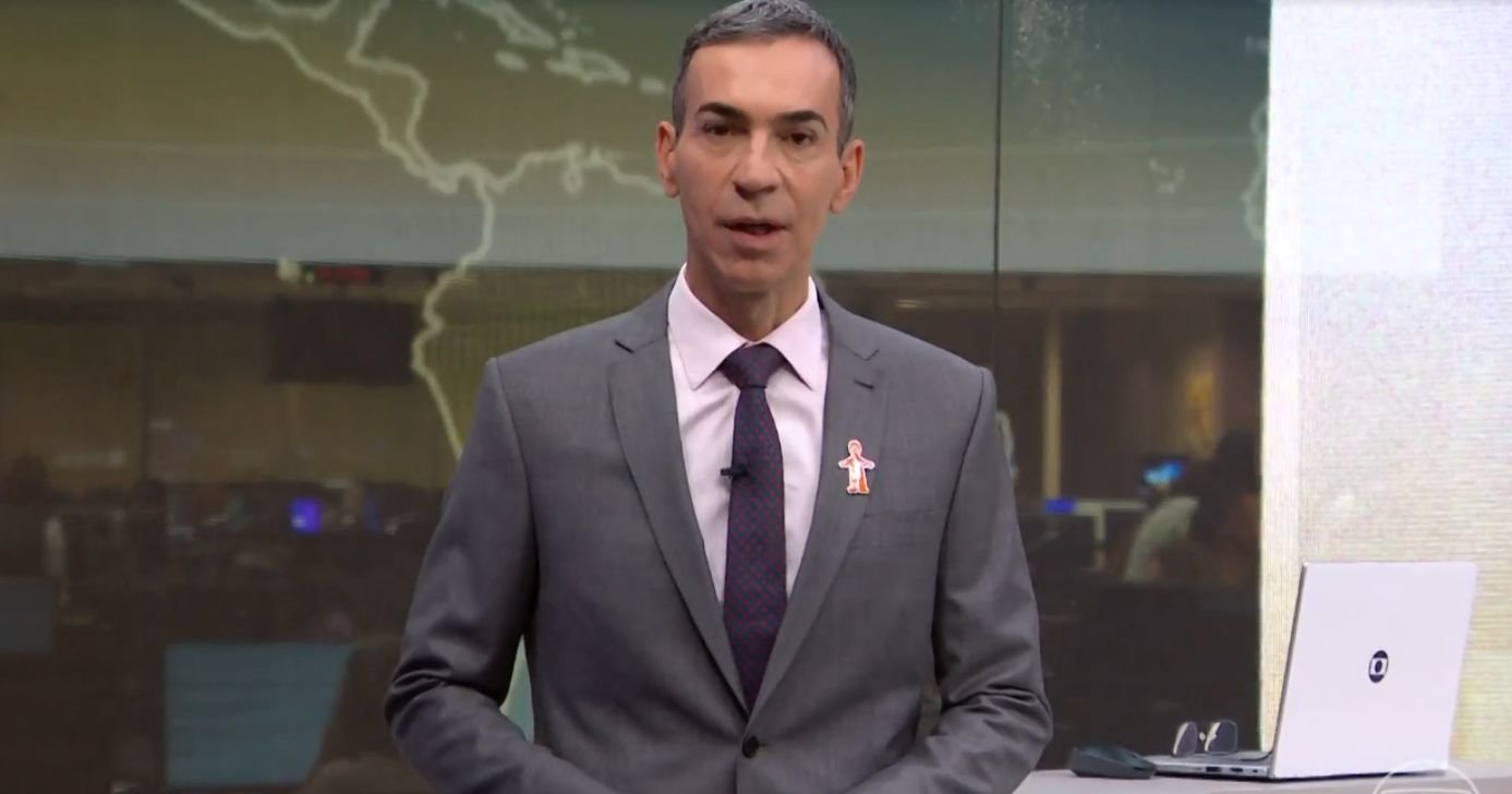 César Tralli no Jornal Hoje (Foto: Reprodução / Globo)