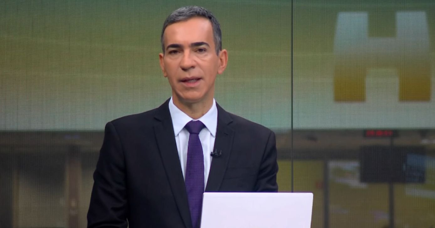 César Tralli no Jornal Hoje (Foto: Reprodução / Globo)
