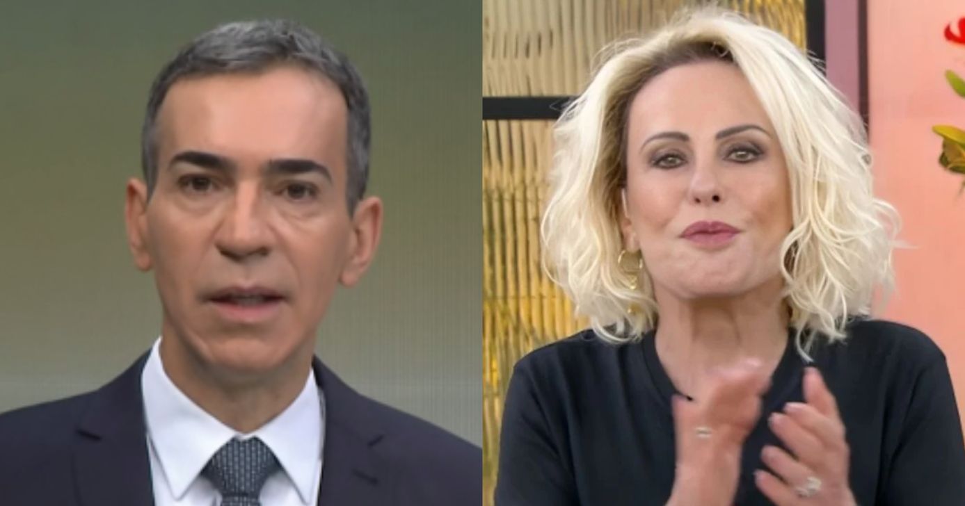 César Tralli no Jornal Hoje e Ana Maria no Mais Você (Fotos: Reproduções / Globo)